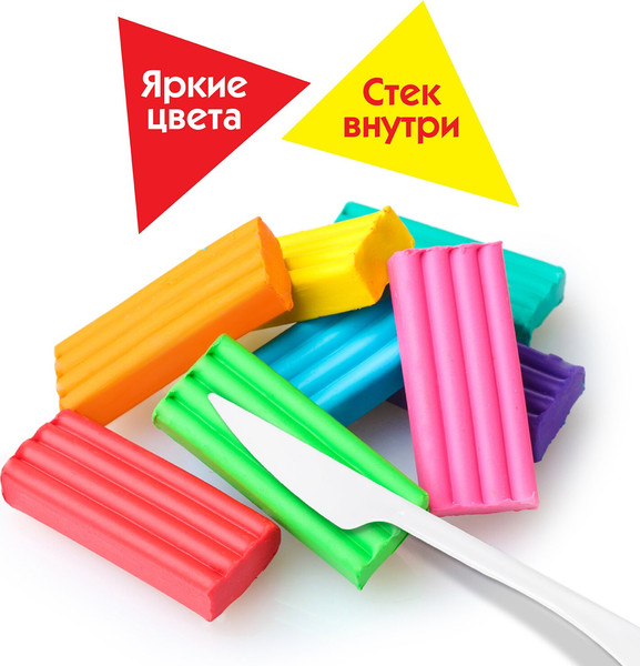 Изображение товара Пластилин Пифагор Классический Веселая такса / 106674 (6цв)