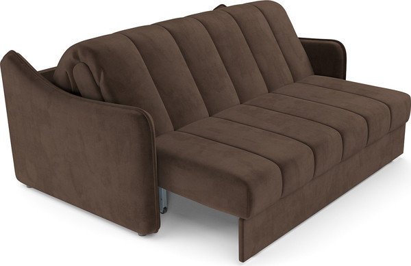 Изображение товара Диван Mebel-Ars аккордеон Давос НПБ 180x200 см / M2-115-7 (велюр молочный шоколад НВ-178/13)
