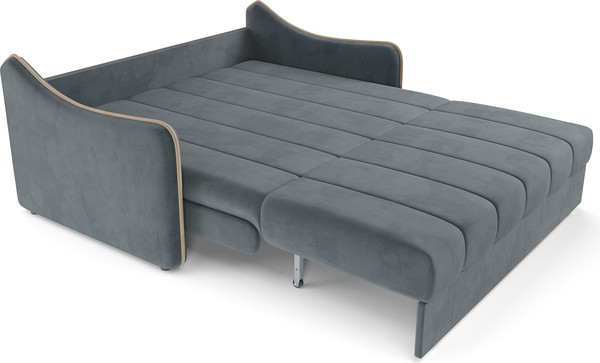 Изображение товара Диван Mebel-Ars аккордеон Давос НПБ 180x200 см / M2-115 5-42  (велюр серо-синий HB-178/26)