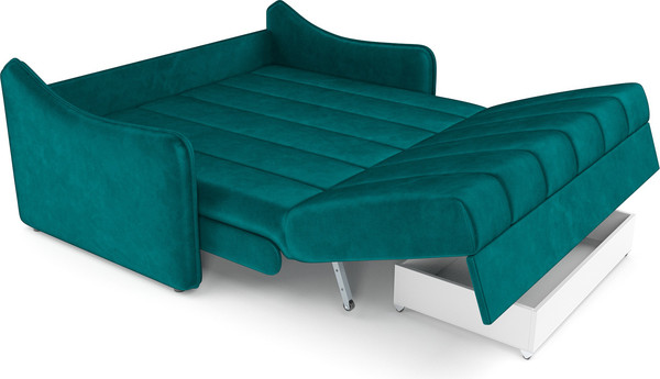 Изображение товара Диван Mebel-Ars аккордеон Давос ППУ 155x200 см / M2-110-2 (бархат сине-зеленый Star Velvet 43 Black Green)
