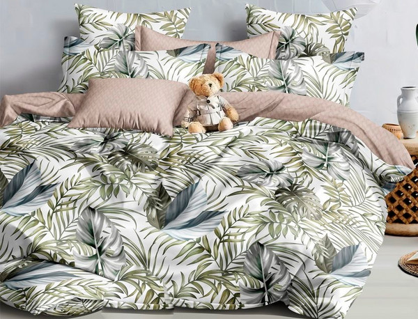 Изображение товара Комплект постельного белья Реноме Евро Темно-синяя кол. New. Простыня на резинке 160x200 St-2596 (сатин)