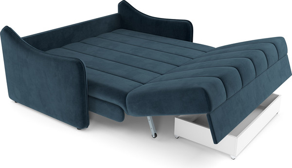 Изображение товара Диван Mebel-Ars аккордеон Давос ППУ 155x200 см / M2-110-11 (темно-синий Luna 034)