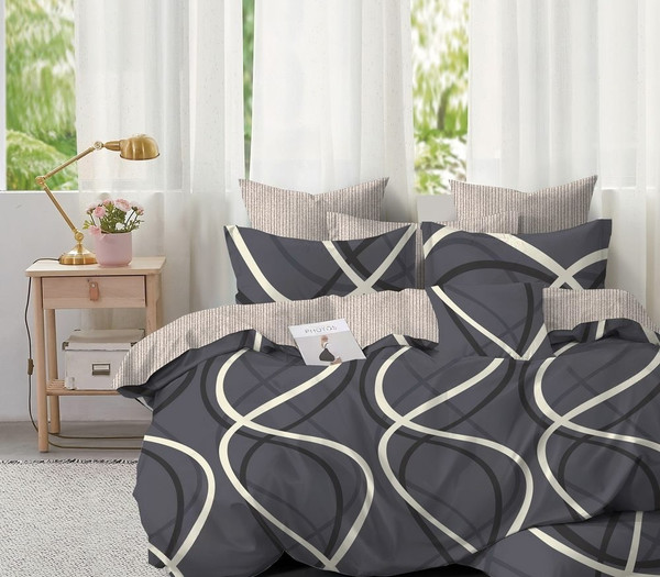 Изображение товара Комплект постельного белья Реноме Семейный Темно-синяя коллекция New St-2605 (сатин)