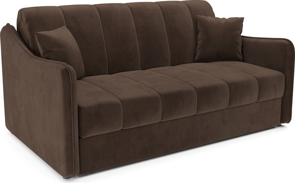 Изображение товара Диван Mebel-Ars аккордеон Давос ППУ 180x200 см / M2-111-7 (велюр молочный шоколад НВ-178/13)