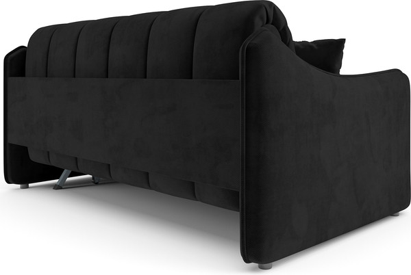 Изображение товара Диван Mebel-Ars аккордеон Давос ППУ 180x200 см / M2-111-9 (велюр черный HB-178/17)