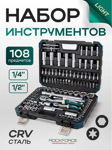 Изображение товара Универсальный набор инструментов RockForce RF Light-41082-5 (61109)