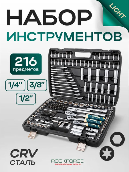 Изображение товара Универсальный набор инструментов RockForce RF Light-38841 (61110)