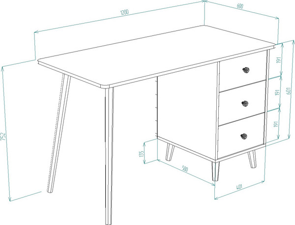 Изображение товара Письменный стол Премиум Рико (белый/дуб сонома)