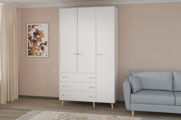 Изображение товара Шкаф Премиум Рико 1200 (белый/дуб сонома)