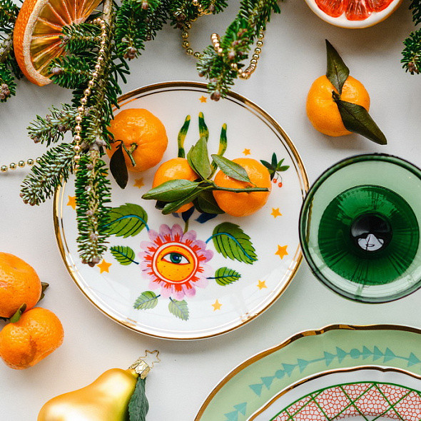 Изображение товара Тарелка закусочная (десертная) Bitossi Fabula / FTB00014 (букет)