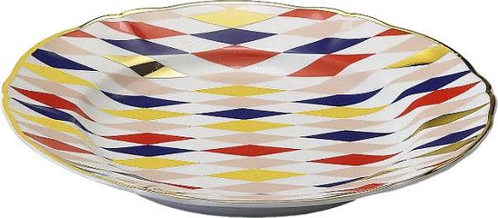 Изображение товара Тарелка столовая обеденная Bitossi Abracadabra / ABR00022 (ромбы)