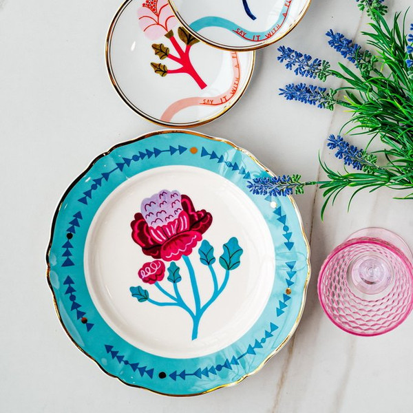 Изображение товара Тарелка столовая обеденная Bitossi Botanica BOT00201 (герань)