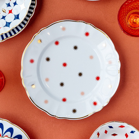 Изображение товара Тарелка столовая обеденная Bitossi Abracadabra ABR00002 (звезды)