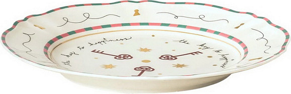 Изображение товара Тарелка столовая глубокая Bitossi Il Frutto Della Passione PAN01003 (ключи)