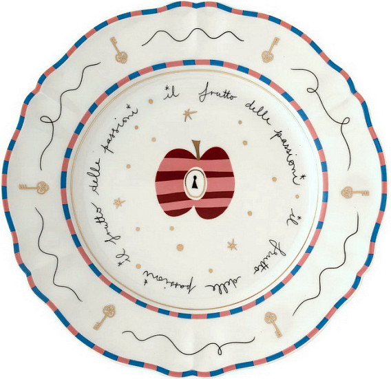 Изображение товара Тарелка столовая глубокая Bitossi Il Frutto Della Passione PAN01004 (яблоко)