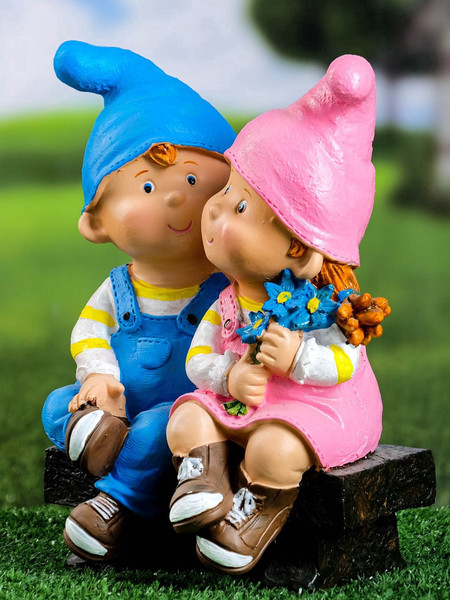 Изображение товара Фигурка для сада Хорошие сувениры Девочка с мальчиком на скамейке / 7640155