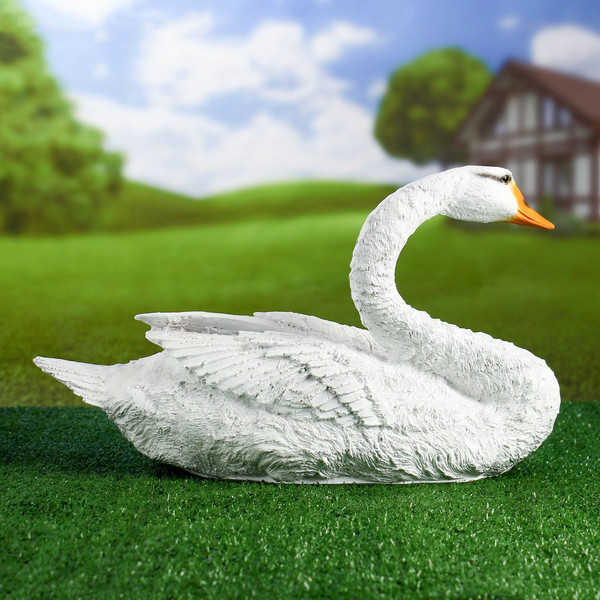 Изображение товара Фигурка для сада Хорошие сувениры Лебедь плывет / 4304231