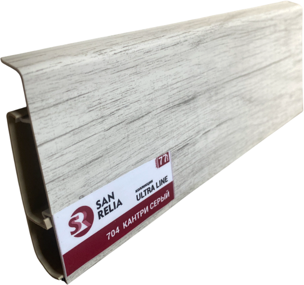 Изображение товара Плинтус Sanrelia Ultra Line 704 Кантри серый 2.2м
