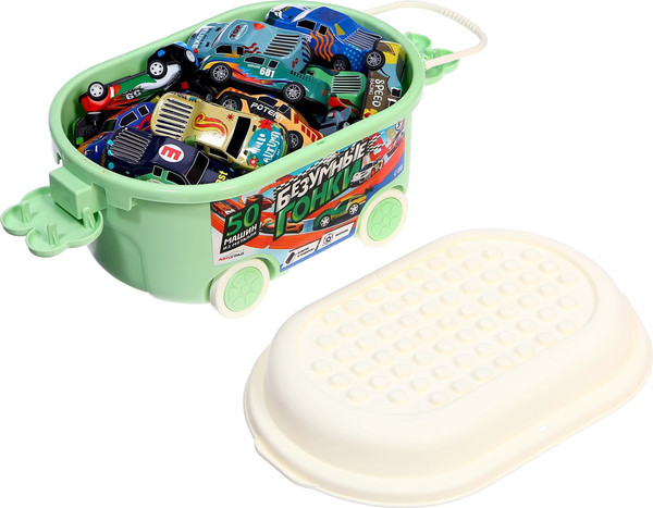 Изображение товара Набор игрушечных автомобилей Автоград Безумные гонки / 10621102 (50шт)