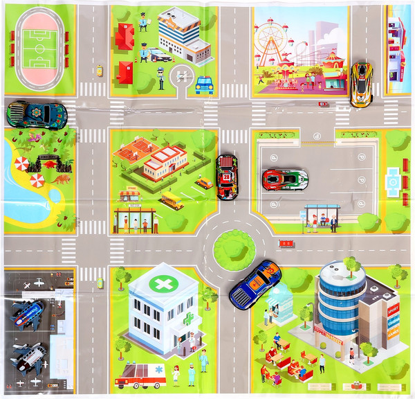 Изображение товара Набор игрушечных автомобилей Автоград Безумные гонки / 10621102 (50шт)