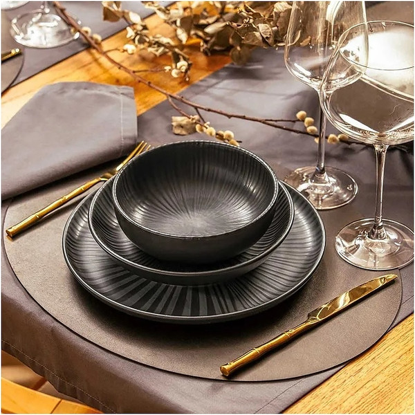 Изображение товара Суповая тарелка Oxford Flat Shape Onix 136394 AO01-1C05