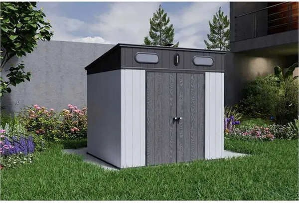 Изображение товара Сарай из пластика Springhouse Smart Villa Pent 873 (черный/светло-серый)