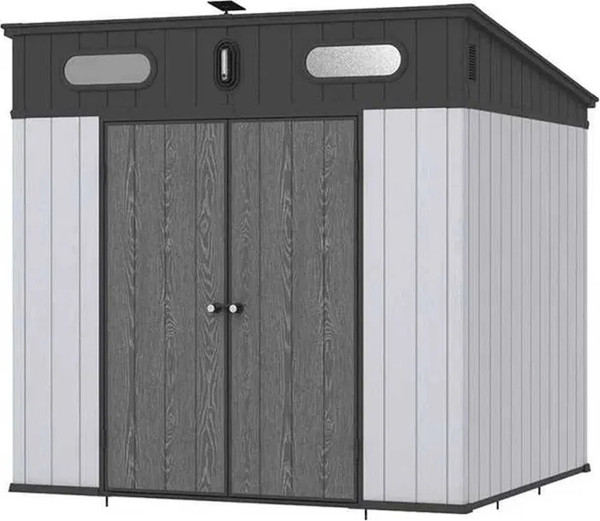 Изображение товара Сарай из пластика Springhouse Smart Villa Pent 873 (черный/светло-серый)