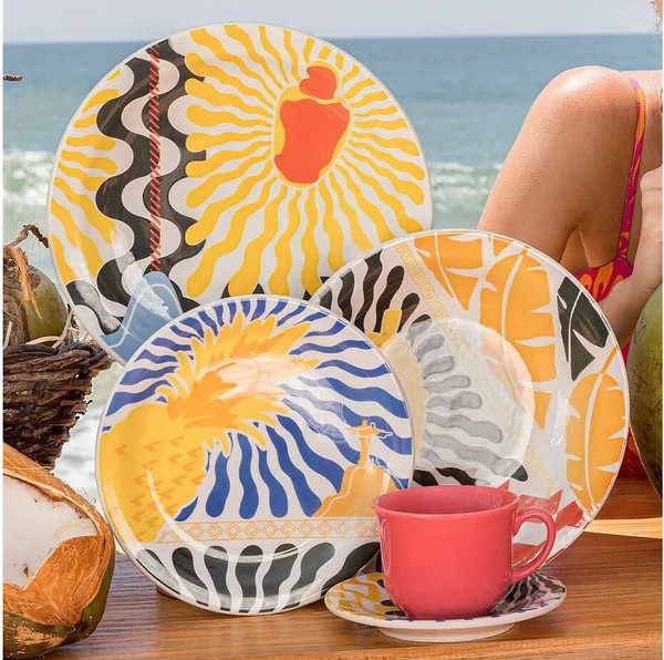 Изображение товара Тарелка столовая глубокая Oxford Floreal Salada Tropical 126970 J067-6845