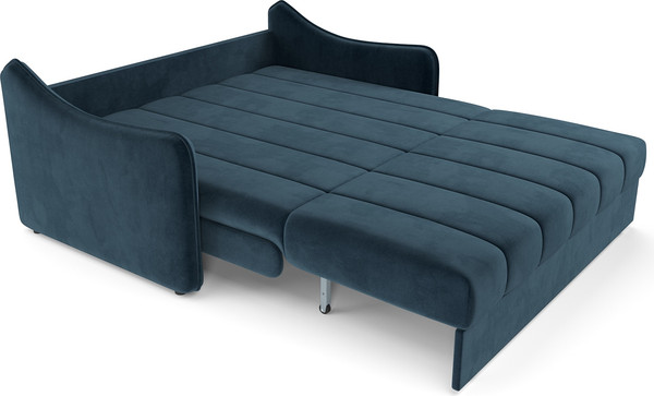 Изображение товара Диван Mebel-Ars аккордеон Давос ППУ 120x200 см / M2-108-11 (темно-синий Luna 034)