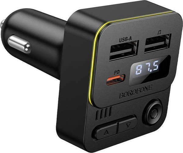 Изображение товара FM-модулятор Borofone BC60 + автомобильное ЗУ (черный)