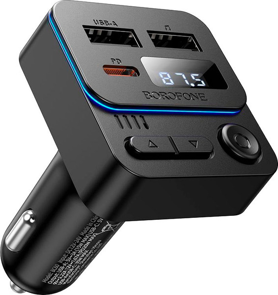 Изображение товара FM-модулятор Borofone BC60 + автомобильное ЗУ (черный)