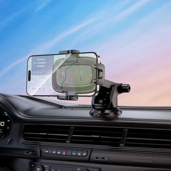 Изображение товара Держатель для смартфонов Borofone BH223 + беспроводная зарядка (черный)