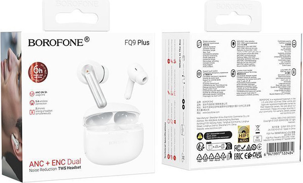 Изображение товара Беспроводные наушники Borofone FQ9 ANC+ENC TWS (белый)