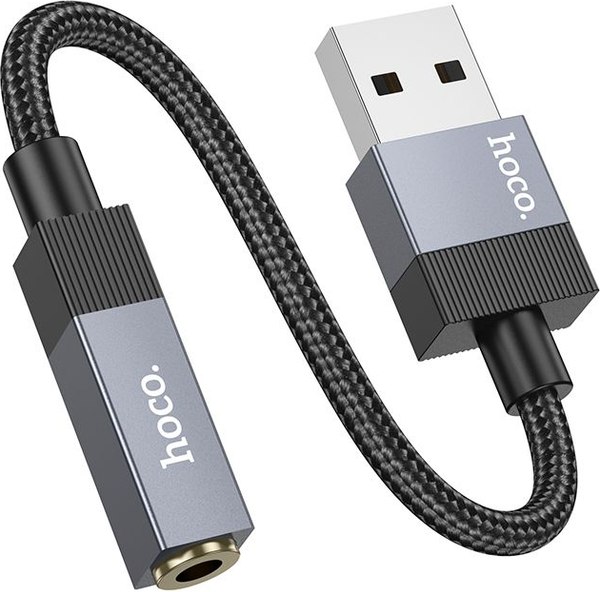 Изображение товара Кабель/переходник Hoco UPA32D USB на Jack 3.5 (черный)