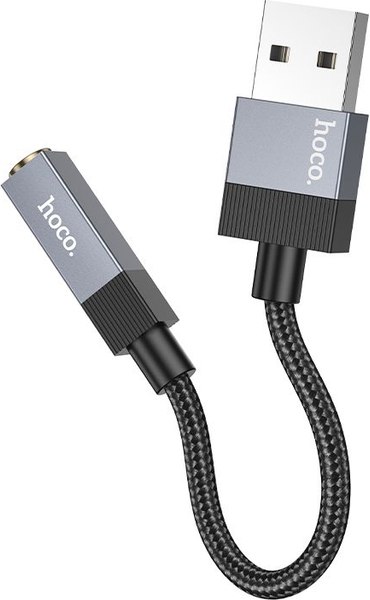 Изображение товара Кабель/переходник Hoco UPA32D USB на Jack 3.5 (черный)