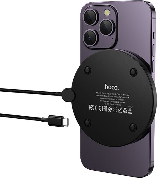 Изображение товара Зарядное устройство беспроводное Hoco CW62 (черный)