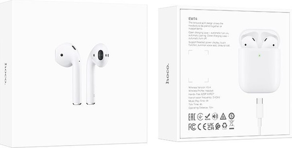 Изображение товара Беспроводные наушники Hoco EW74 TWS (белый)
