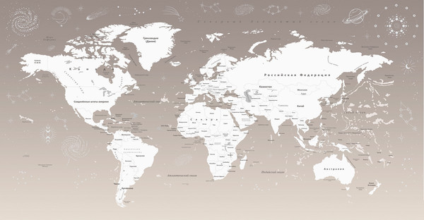 Изображение товара Фотообои листовые Citydecor Карта мира 25 (500x260см)