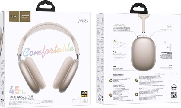 Изображение товара Беспроводные наушники Hoco W65 (бежевый)