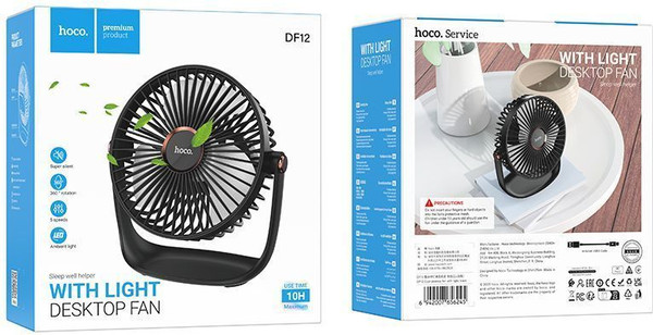Изображение товара Вентилятор Hoco DF12 (черный)
