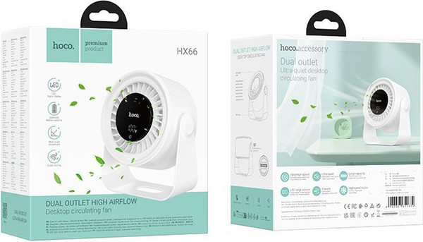 Изображение товара Вентилятор Hoco HX66 (белый)