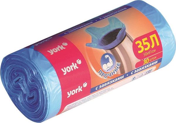 Изображение товара Пакеты для мусора York 35л / 902160 (30шт)