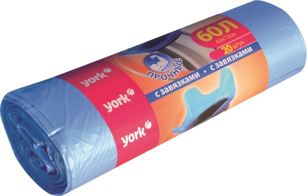 Изображение товара Пакеты для мусора York 60л / 902170 (20шт)