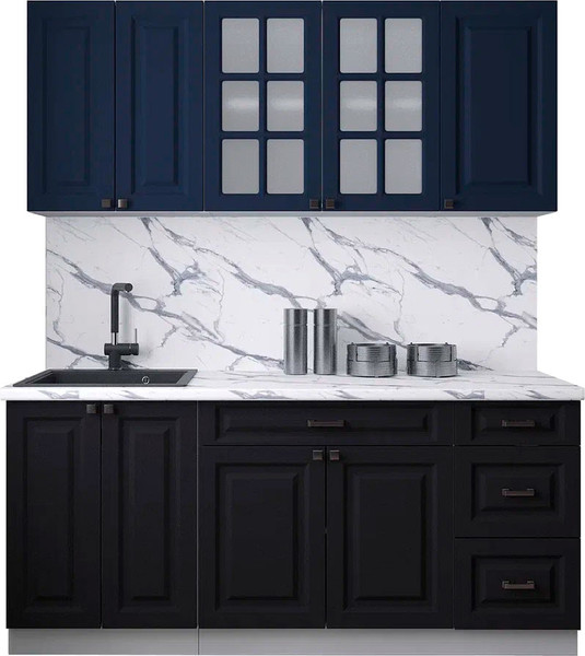 Изображение товара Кухонный гарнитур Интерлиния Мила Деко 1.8А (керамика/керамика/опал светлый)