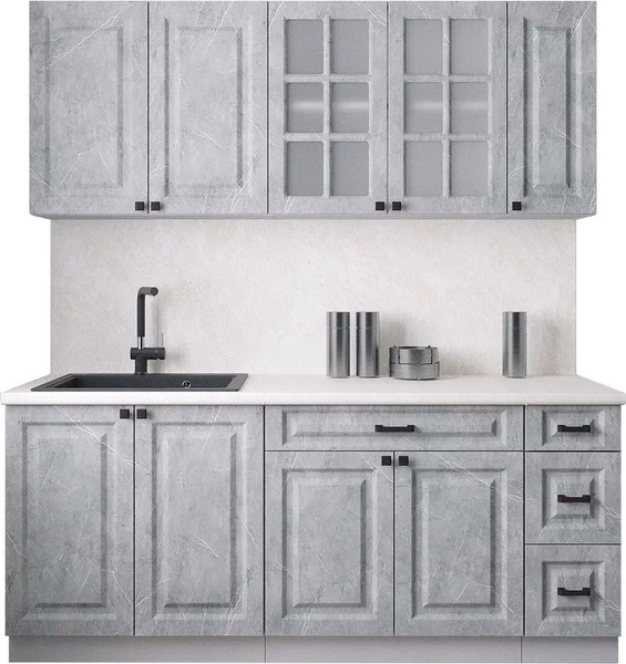 Изображение товара Кухонный гарнитур Интерлиния Мила Деко 1.9А (керамика/керамика/опал светлый)