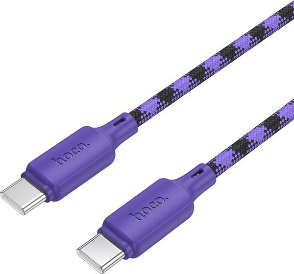 Изображение товара Кабель Hoco X116 Type-C to Type-C (1м, фиолетовый)