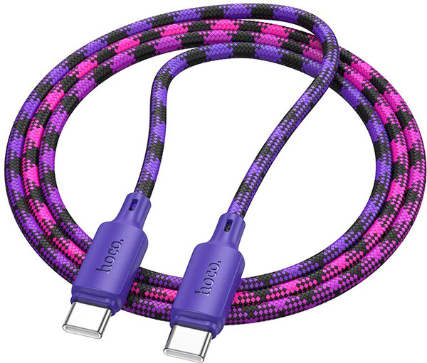 Изображение товара Кабель Hoco X116 Type-C to Type-C (1м, фиолетовый)