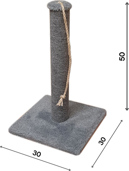 Изображение товара Когтеточка Cat House Столбик Лайт 0.50 (ковролин серый)