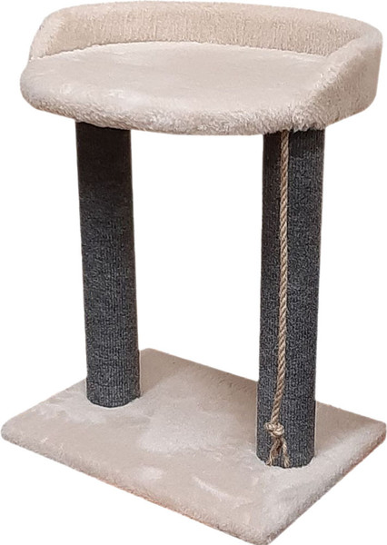 Изображение товара Лежанка-когтеточка Cat House С овальной полкой Лайт 0.55 (ковролин бежевый)