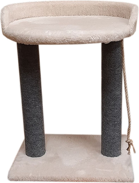 Изображение товара Лежанка-когтеточка Cat House С овальной полкой Лайт 0.55 (ковролин бежевый)